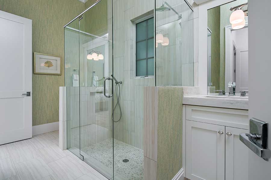 Custom walk-in shower designed by Scholten Construction Home Renovations and Remodeling