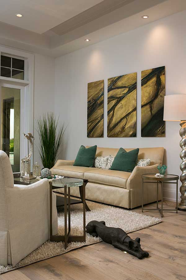 Custom designed living room by Scholten Construction interior design services