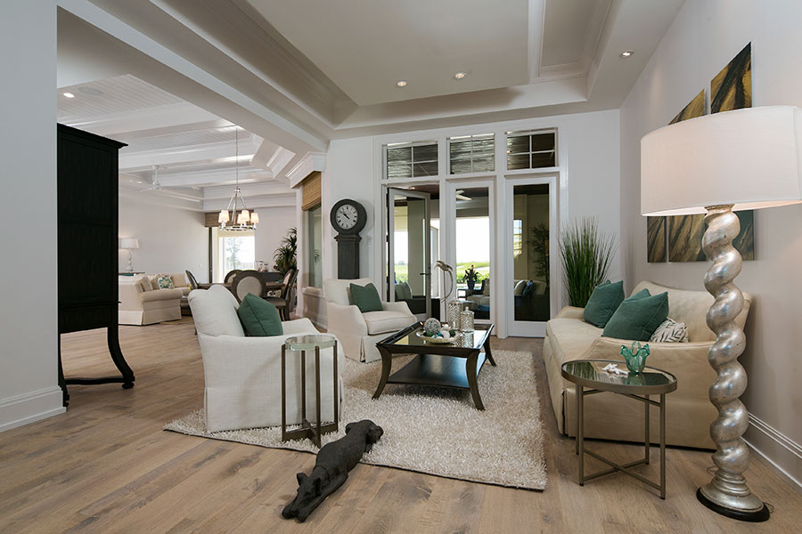 Custom designed living room by Scholten Construction interior design services